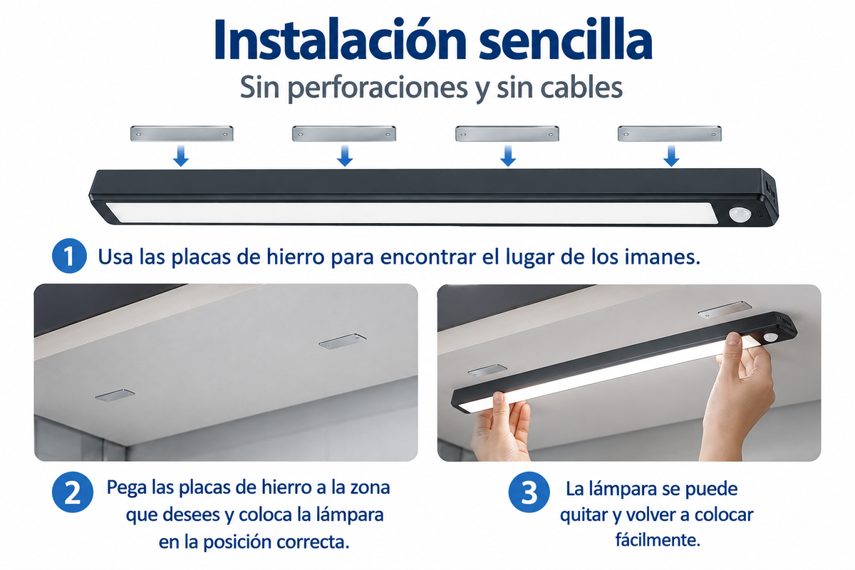Luz LED Inalámbrica con Sensor de Movimiento
